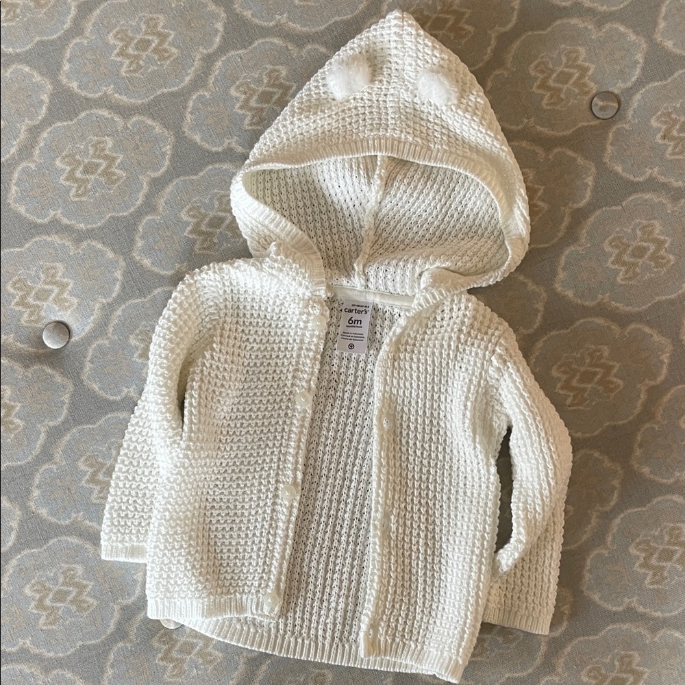 Carter's Cream Knit Baby Hoodie